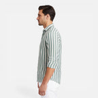 Felorro | Men’s Striped Cotton Shirt Breathable Slim Fit Classic Style