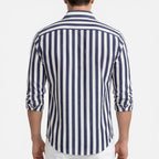 Felorro | Men’s Striped Cotton Shirt Breathable Slim Fit Classic Style
