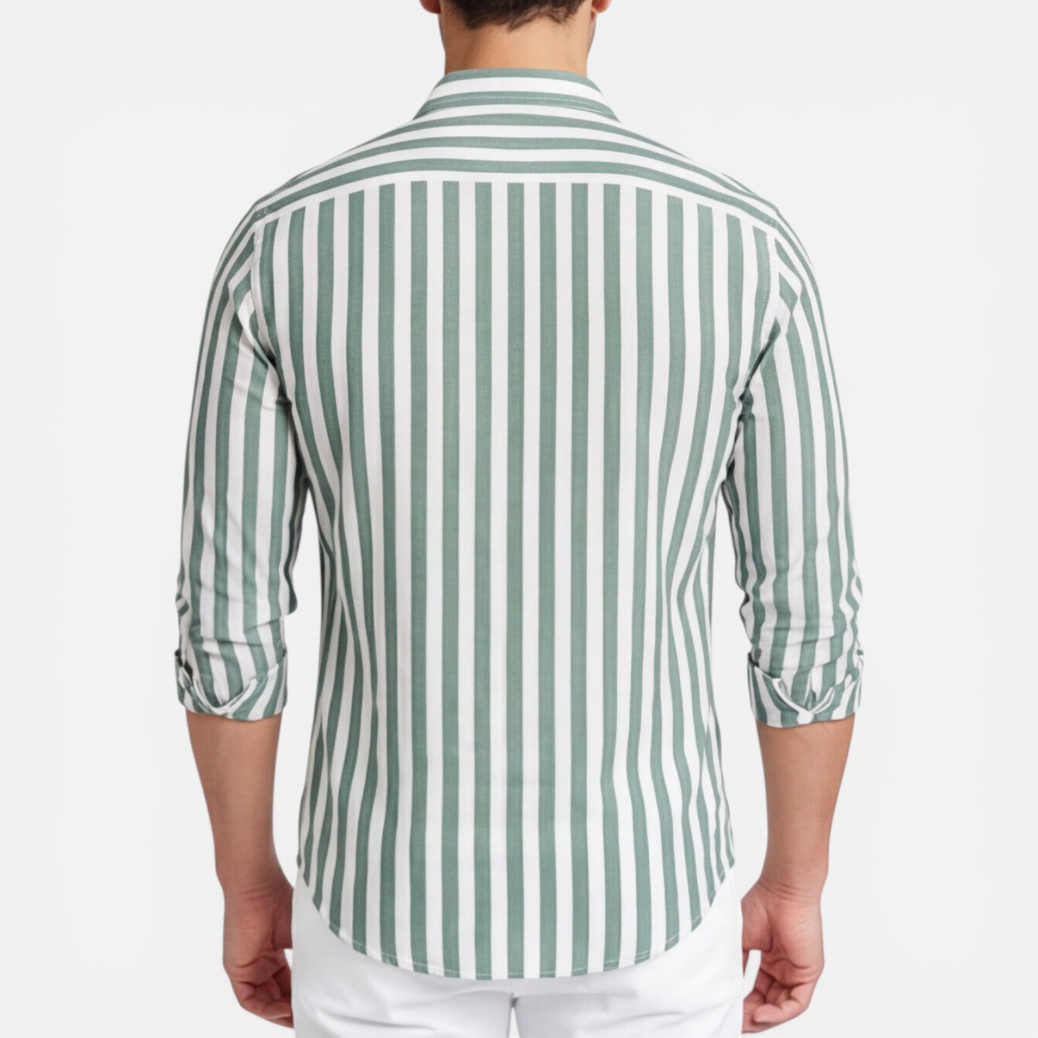 Felorro | Men’s Striped Cotton Shirt Breathable Slim Fit Classic Style