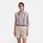 Felorro | Women’s Vertical Stripe Shirt Lightweight Summer Blouse