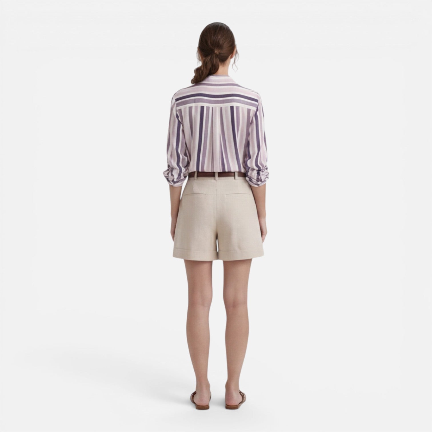Felorro | Women’s Vertical Stripe Shirt Lightweight Summer Blouse