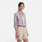 Felorro | Women’s Vertical Stripe Shirt Lightweight Summer Blouse