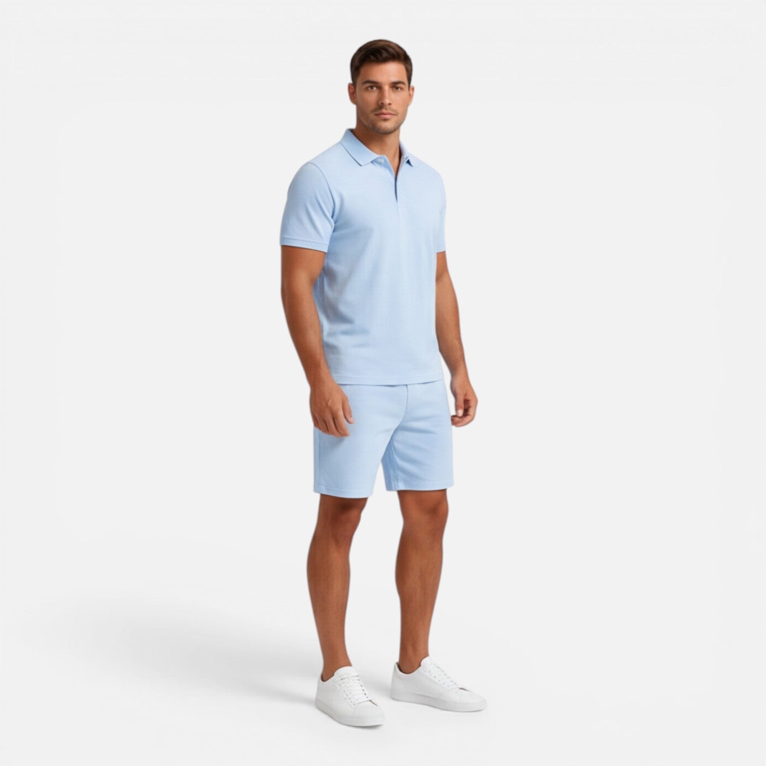 Felorro | Men’s Polo Shirt Shorts Set Slim Fit Summer Casual Outfit