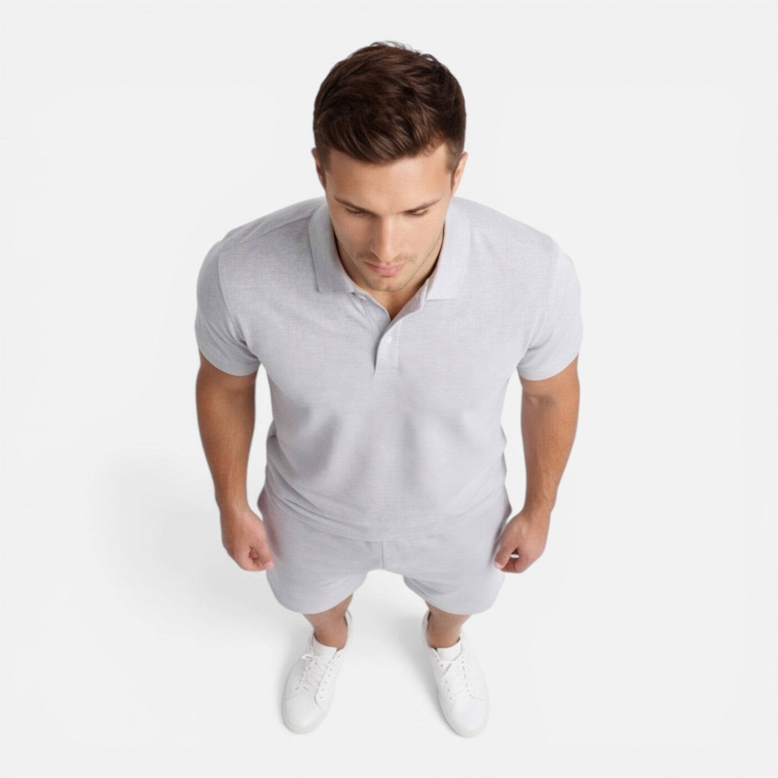 Felorro | Men’s Polo Shirt Shorts Set Slim Fit Summer Casual Outfit