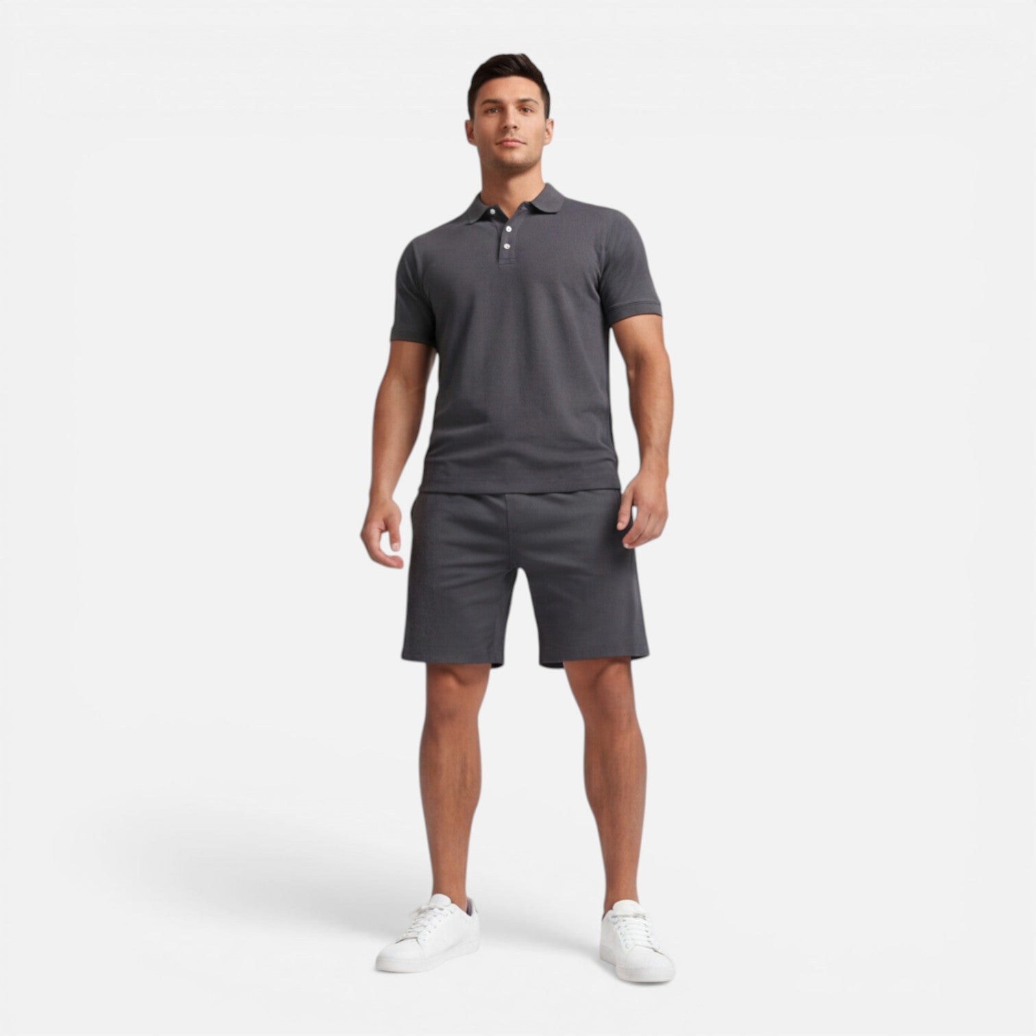 Felorro | Men’s Polo Shirt Shorts Set Slim Fit Summer Casual Outfit