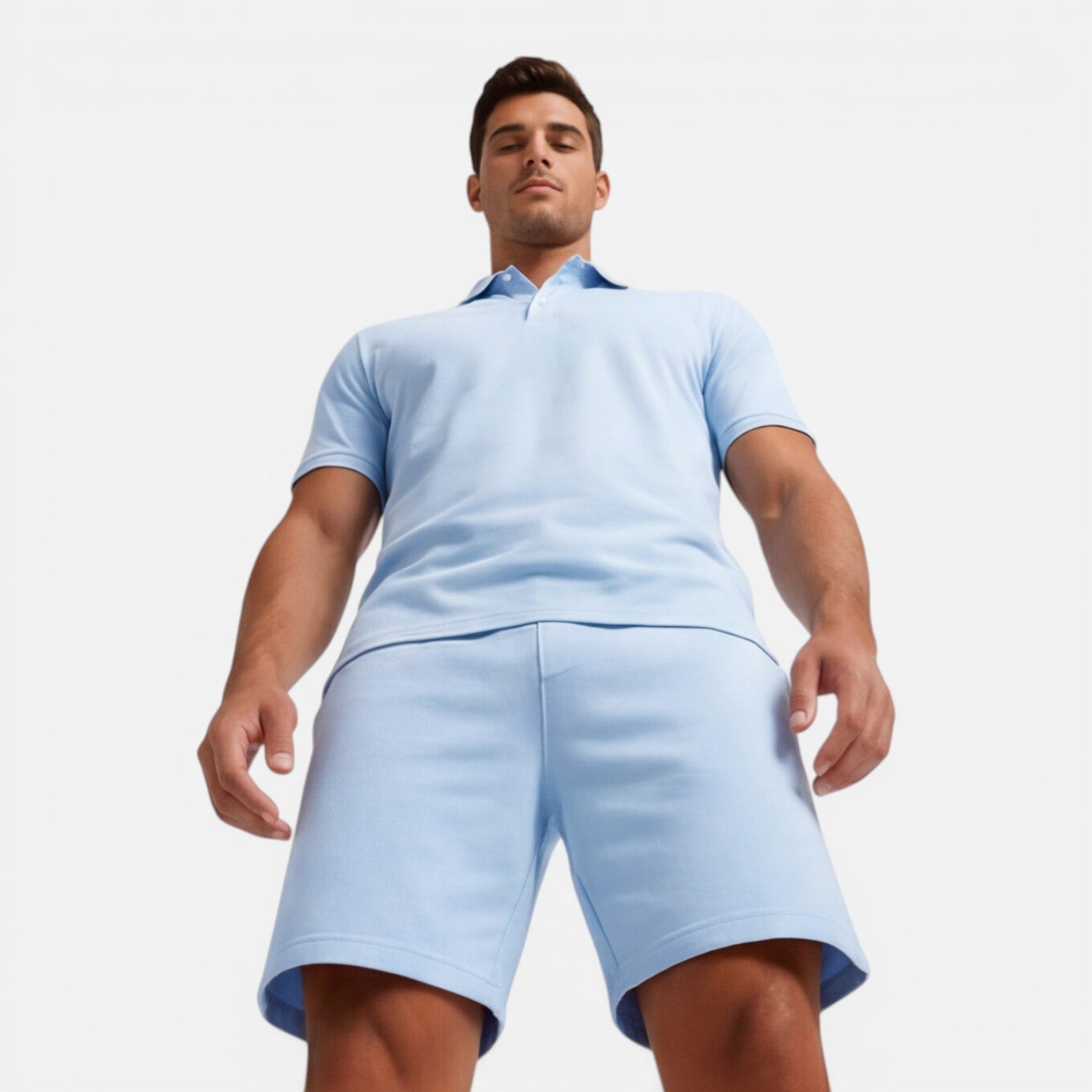 Felorro | Men’s Polo Shirt Shorts Set Slim Fit Summer Casual Outfit