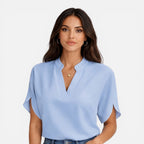 Felorro | Women’s Chiffon Blouse V-Neck Lightweight Summer Casual Top