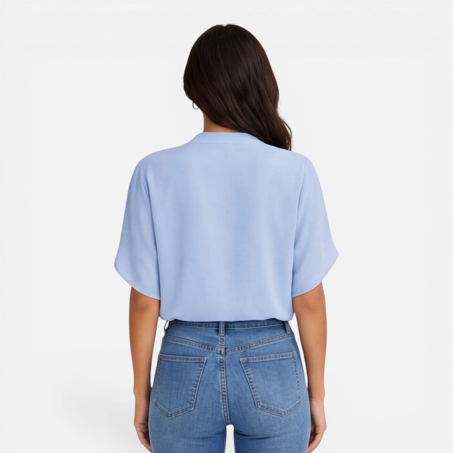 Felorro | Women’s Chiffon Blouse V-Neck Lightweight Summer Casual Top