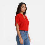 Felorro | Women’s Chiffon Blouse V-Neck Lightweight Summer Casual Top