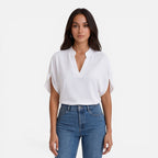 Felorro | Women’s Chiffon Blouse V-Neck Lightweight Summer Casual Top