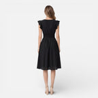 Felorro | Women’s Elegant Summer Midi Dress Cotton Lace Wedding Guest