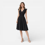 Felorro | Women’s Elegant Summer Midi Dress Cotton Lace Wedding Guest