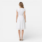 Felorro | Women’s Elegant Summer Midi Dress Cotton Lace Wedding Guest