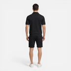 Felorro | Men’s Summer Matching Set Zip Shirt Drawstring Shorts Slim Fit