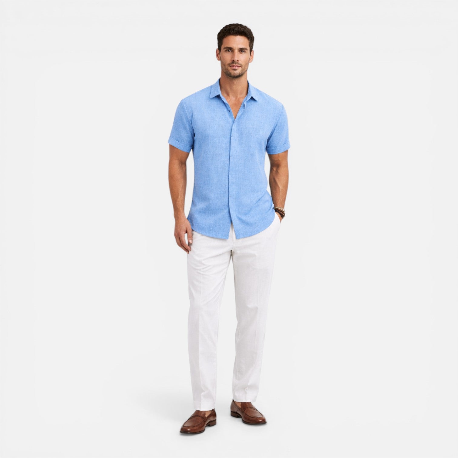 Felorro | Men’s Lightweight Summer Shirt Short Sleeve Breathable