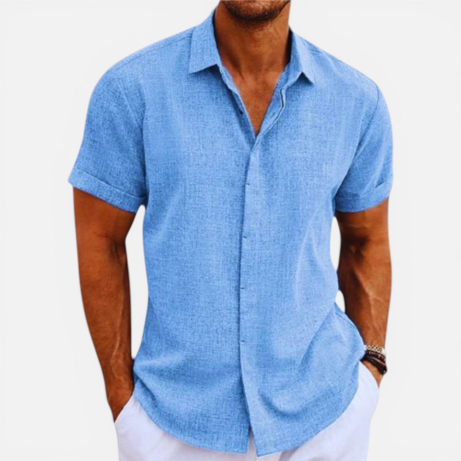 Felorro | Men’s Lightweight Summer Shirt Short Sleeve Breathable