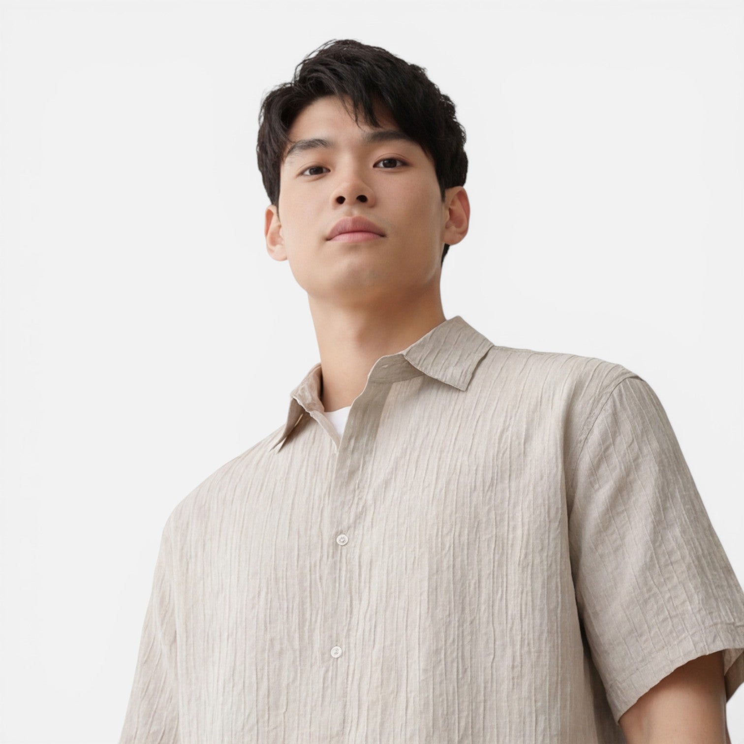 Felorro | Men’s Lightweight Tencel Shirt Short Sleeve Summer Comfort Fit