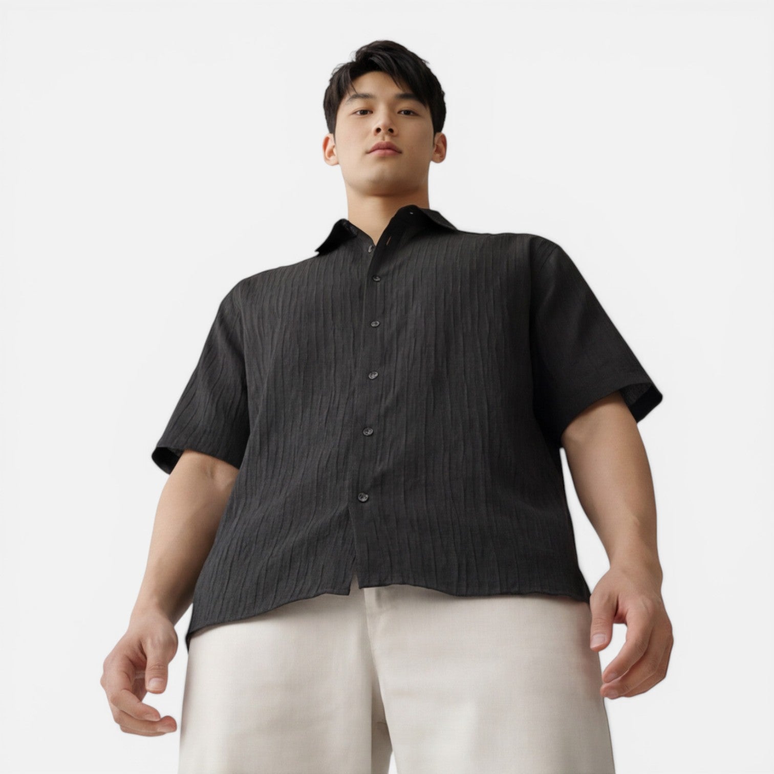 Felorro | Men’s Lightweight Tencel Shirt Short Sleeve Summer Comfort Fit