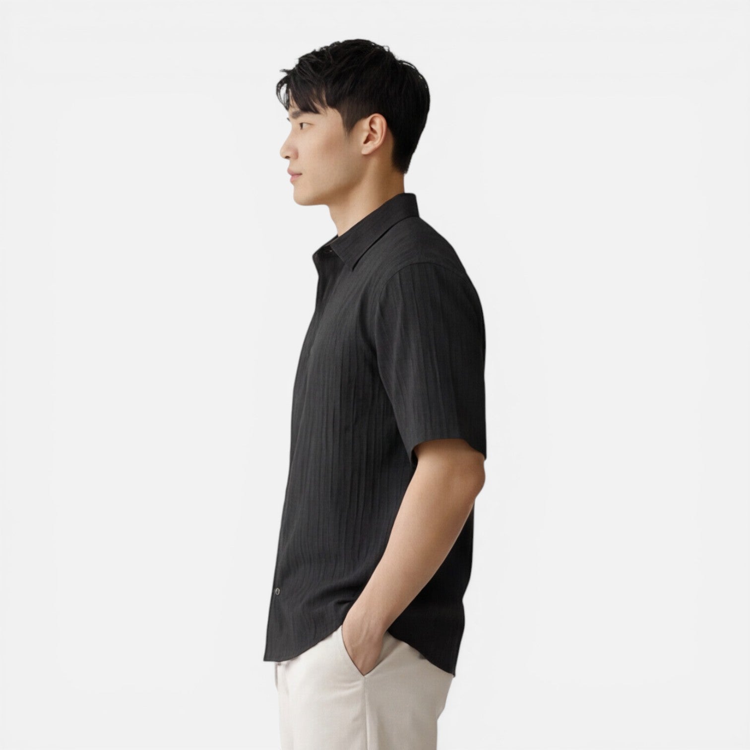 Felorro | Men’s Lightweight Tencel Shirt Short Sleeve Summer Comfort Fit