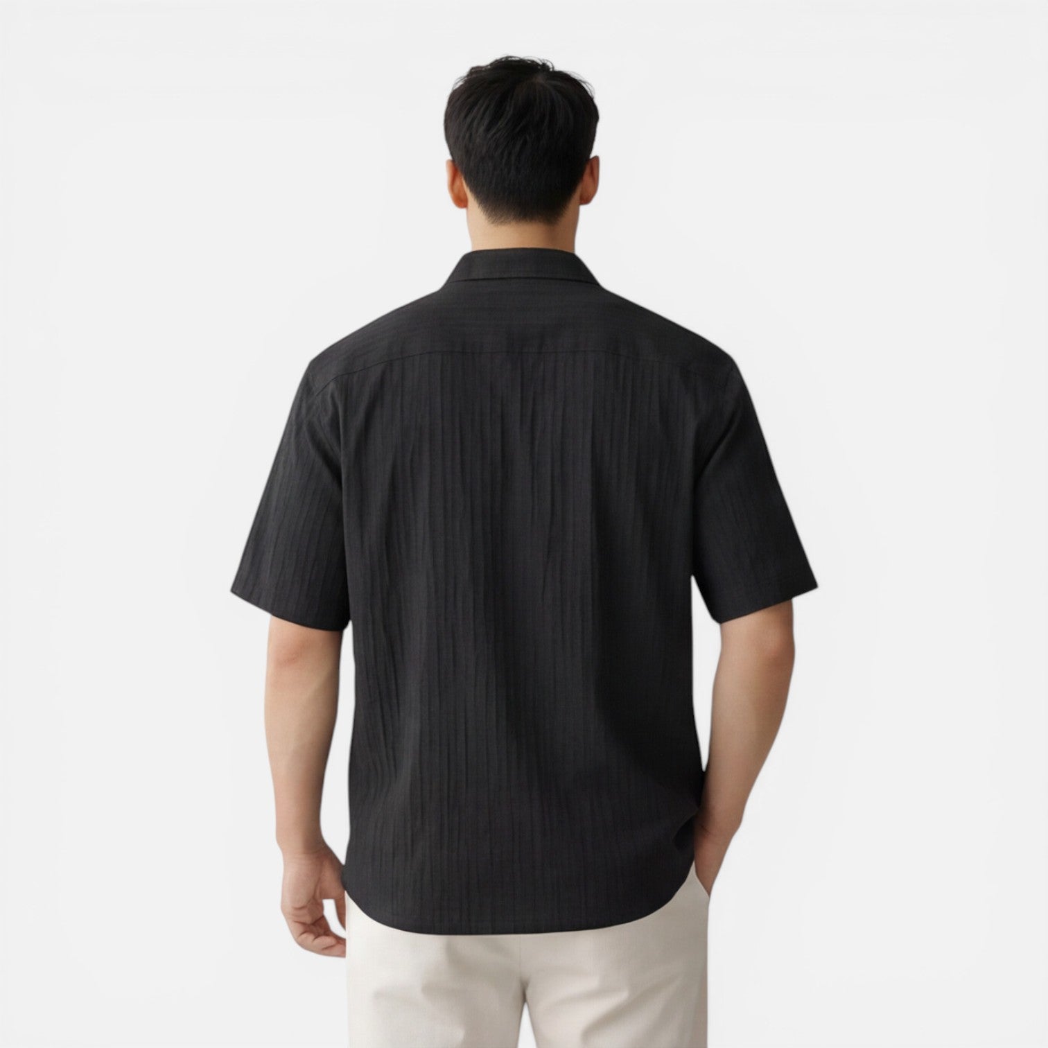 Felorro | Men’s Lightweight Tencel Shirt Short Sleeve Summer Comfort Fit