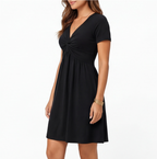 Felorro | Women’s Comfortable Cotton Summer Dress – V-Neck Casual Fit