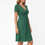 Felorro | Women’s Comfortable Cotton Summer Dress – V-Neck Casual Fit