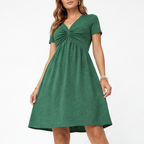 Felorro | Women’s Comfortable Cotton Summer Dress – V-Neck Casual Fit