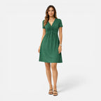 Felorro | Women’s Comfortable Cotton Summer Dress – V-Neck Casual Fit