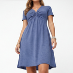 Felorro | Women’s Comfortable Cotton Summer Dress – V-Neck Casual Fit