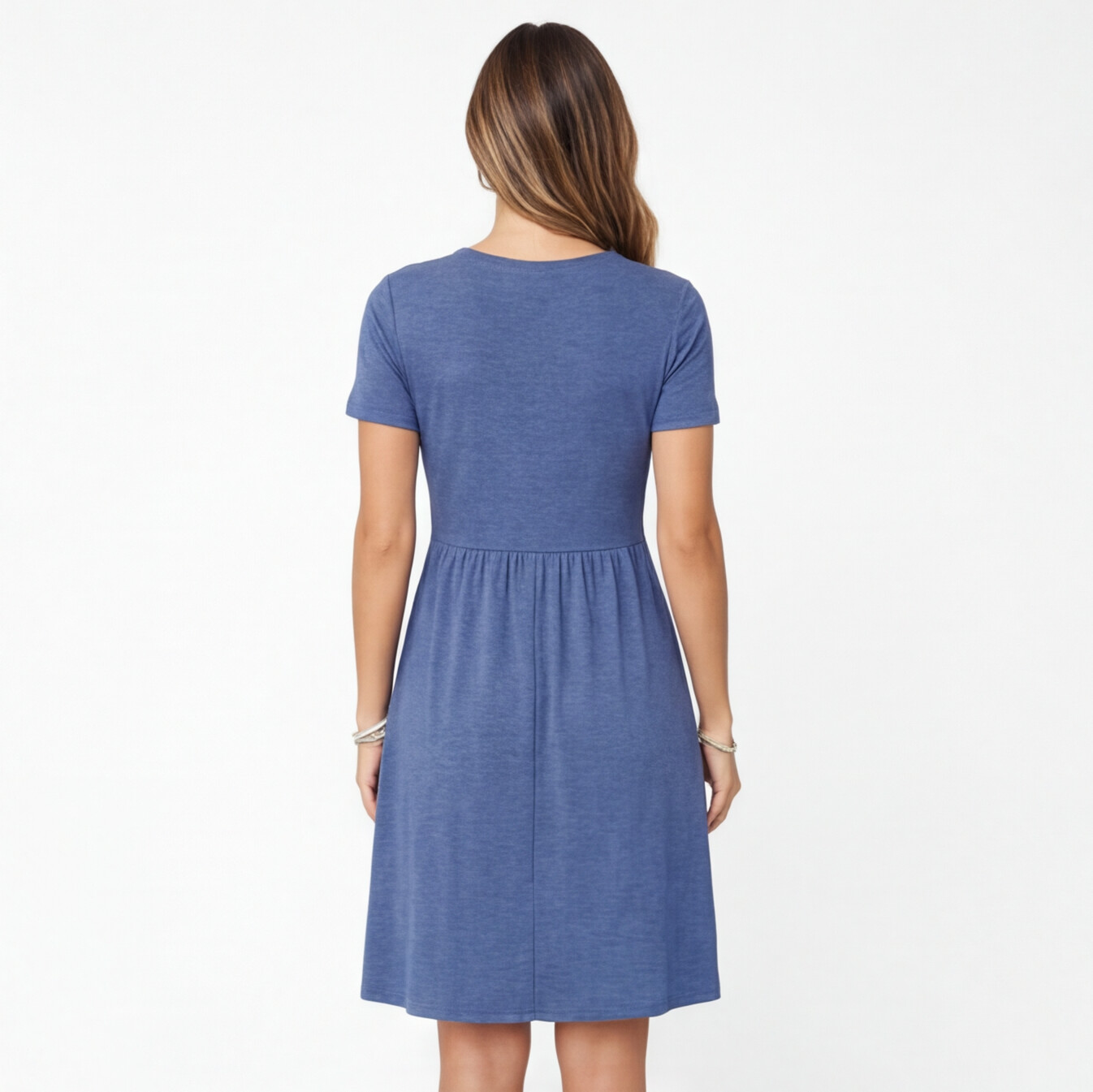 Felorro | Women’s Comfortable Cotton Summer Dress – V-Neck Casual Fit