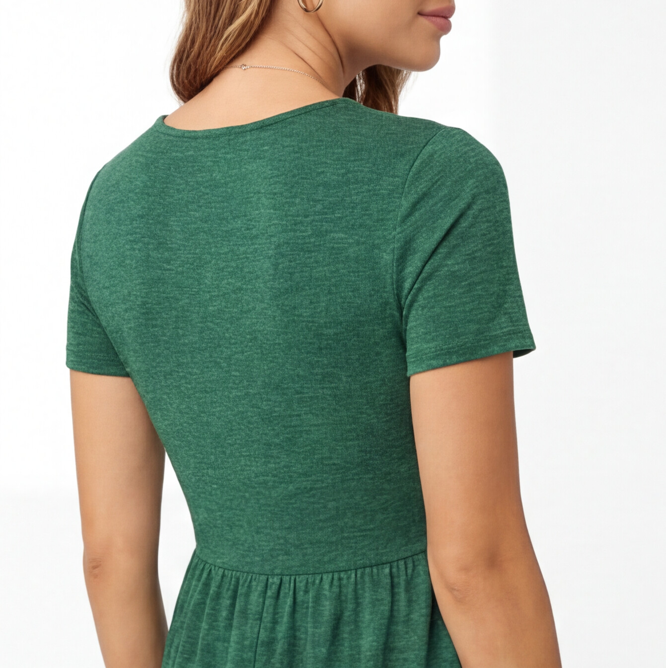 Felorro | Women’s Comfortable Cotton Summer Dress – V-Neck Casual Fit
