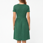 Felorro | Women’s Comfortable Cotton Summer Dress – V-Neck Casual Fit