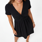 Felorro | Women’s Comfortable Cotton Summer Dress – V-Neck Casual Fit