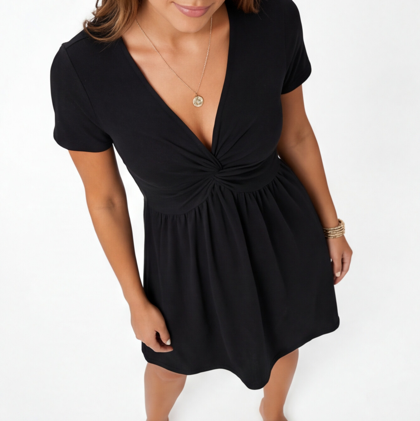 Felorro | Women’s Comfortable Cotton Summer Dress – V-Neck Casual Fit