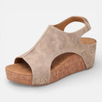 Felorro | Women’s Platform Wedge Sandals Cushioned Comfort Open Toe