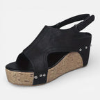 Felorro | Women’s Platform Wedge Sandals Cushioned Comfort Open Toe