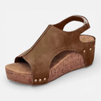 Felorro | Women’s Platform Wedge Sandals Cushioned Comfort Open Toe
