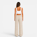 Felorro | Women’s Lightweight Wide Leg Trousers Drawstring Waist Comfort Fit