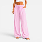 Felorro | Women’s Lightweight Wide Leg Trousers Drawstring Waist Comfort Fit