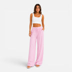 Felorro | Women’s Lightweight Wide Leg Trousers Drawstring Waist Comfort Fit