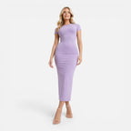 Felorro | Women’s Bodycon Midi Dress Slim Fit Short Sleeve Elegant