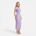 Felorro | Women’s Bodycon Midi Dress Slim Fit Short Sleeve Elegant
