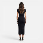Felorro | Women’s Bodycon Midi Dress Slim Fit Short Sleeve Elegant