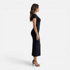Felorro | Women’s Bodycon Midi Dress Slim Fit Short Sleeve Elegant