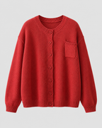 Women’s Button-Up Knit Cardigan with Pocket
