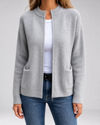 Women’s Open Front Knit Cardigan with Pockets