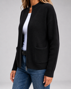 Women’s Open Front Knit Cardigan with Pockets
