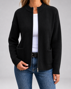 Women’s Open Front Knit Cardigan with Pockets