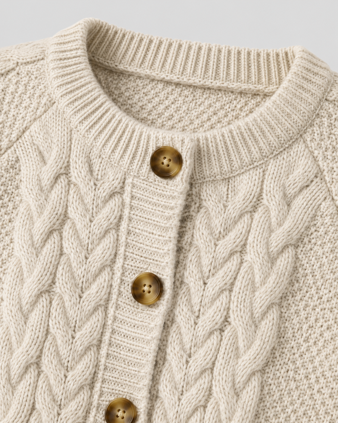 Women’s Cable Knit Button Front Cardigan