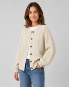 Women’s Cable Knit Button Front Cardigan